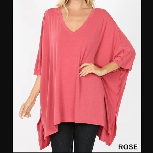 Zenana Outfitters Tops - NWT - Oversized V-Neck Poncho